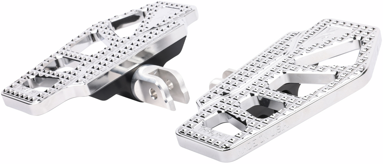 THRASHIN SUPPLY CO. Apex Mini Floorboards - Driver - Chrome TSC-2217-3-SF