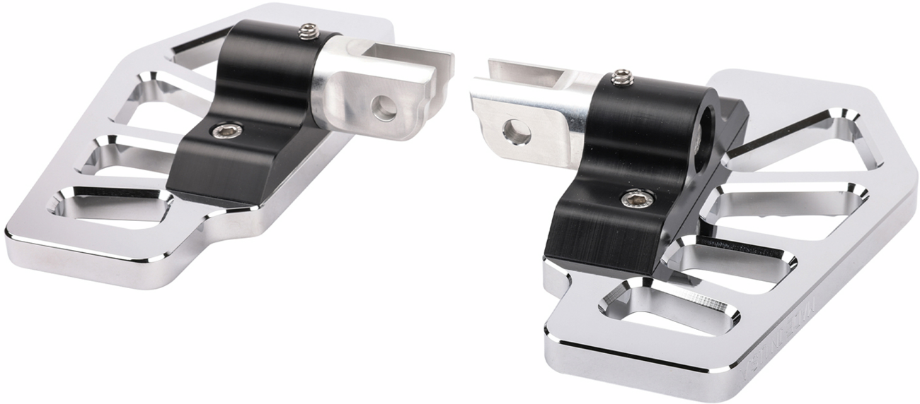THRASHIN SUPPLY CO. Apex Mini Floorboards - Driver - Chrome TSC-2217-3-SF