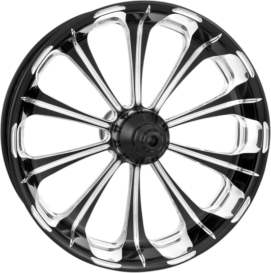 PERFORMANCE MACHINE (PM) Wheel - Revolution - Rear - Single Disc/with ABS - Platinum Cut™ - 18x5.5 - '09+ FLT 1269-7814P-REL-BMP