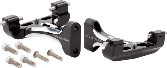 ARLEN NESS Forged Floorboard Mounts - Passenger - Black 410-033
