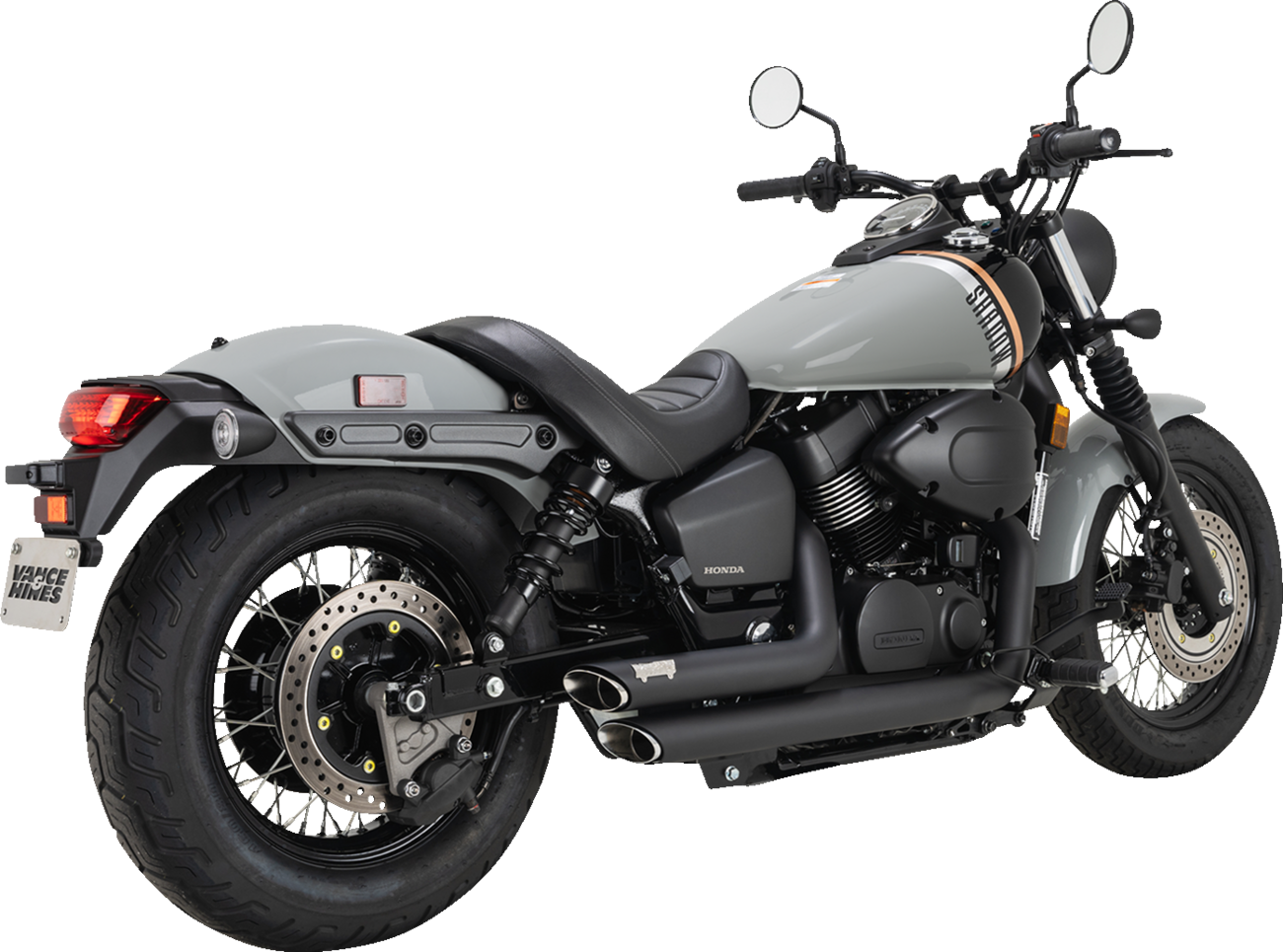 Vance & Hines Shortshots Staggered Exhaust System - Black, Part Number 48319