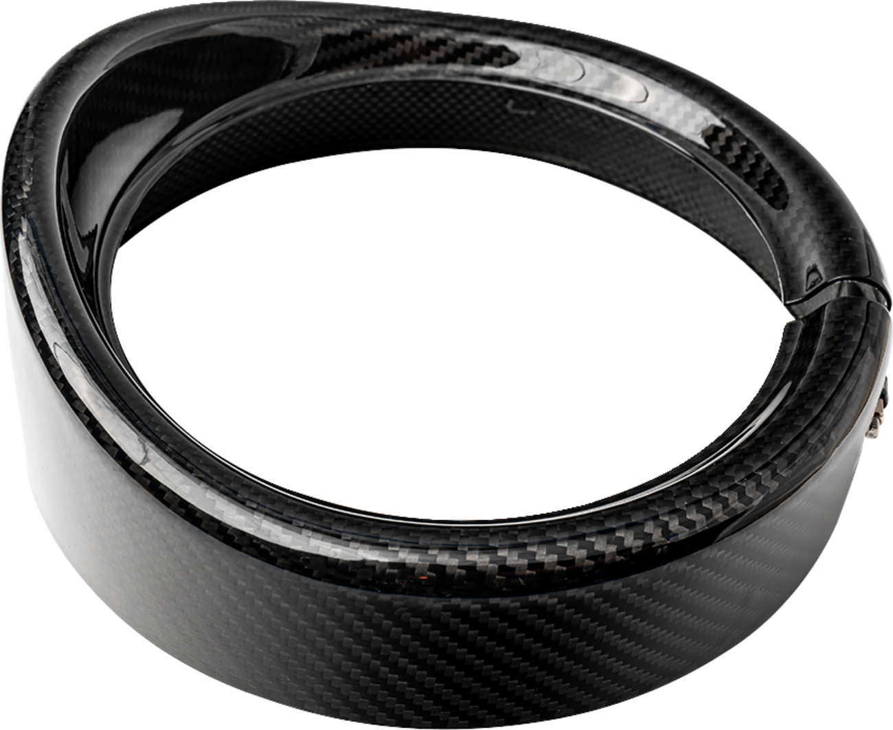 SLYFOX 1508-3111 Headlight Trim with Visor for 7-Inch Lights - Gloss Carbon Fiber Finish
