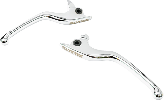 SLYFOX Hand Levers for Harley Touring Models - Chrome Brake and Clutch Set, Part Number 1014-XCXA-CH