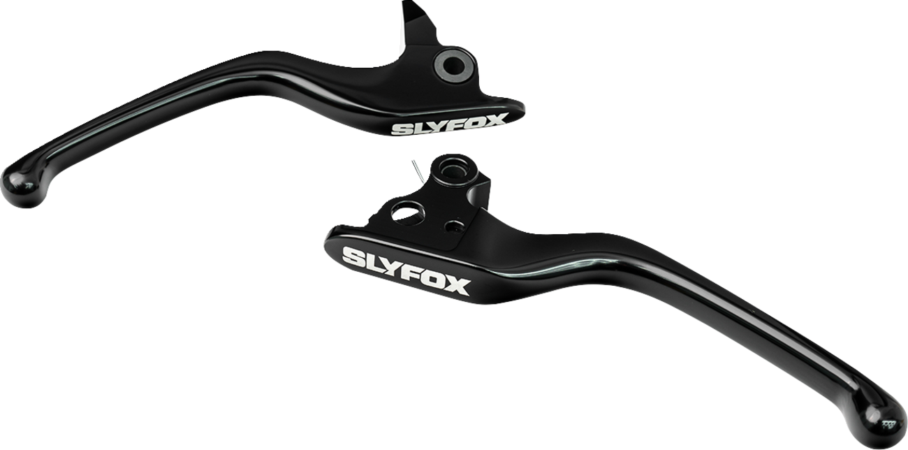 SLYFOX Hand Levers for Harley Touring Models - Black Brake and Clutch Levers (Part No. 1014-XDXA-B)