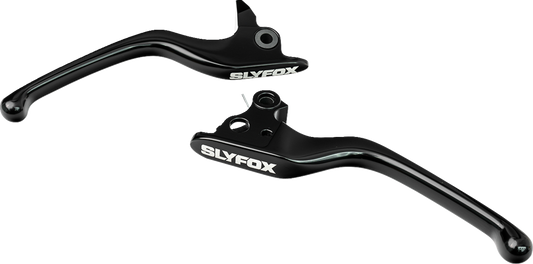 SLYFOX Hand Levers for Harley Touring Models - Black Brake and Clutch Levers (Part No. 1014-XDXA-B)