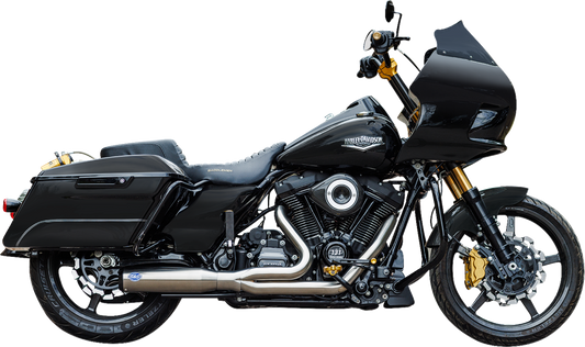 S&S CYCLE 2-into-1 Qualifier Exhaust System - Race Only - Brushed Stainless 550-1107
