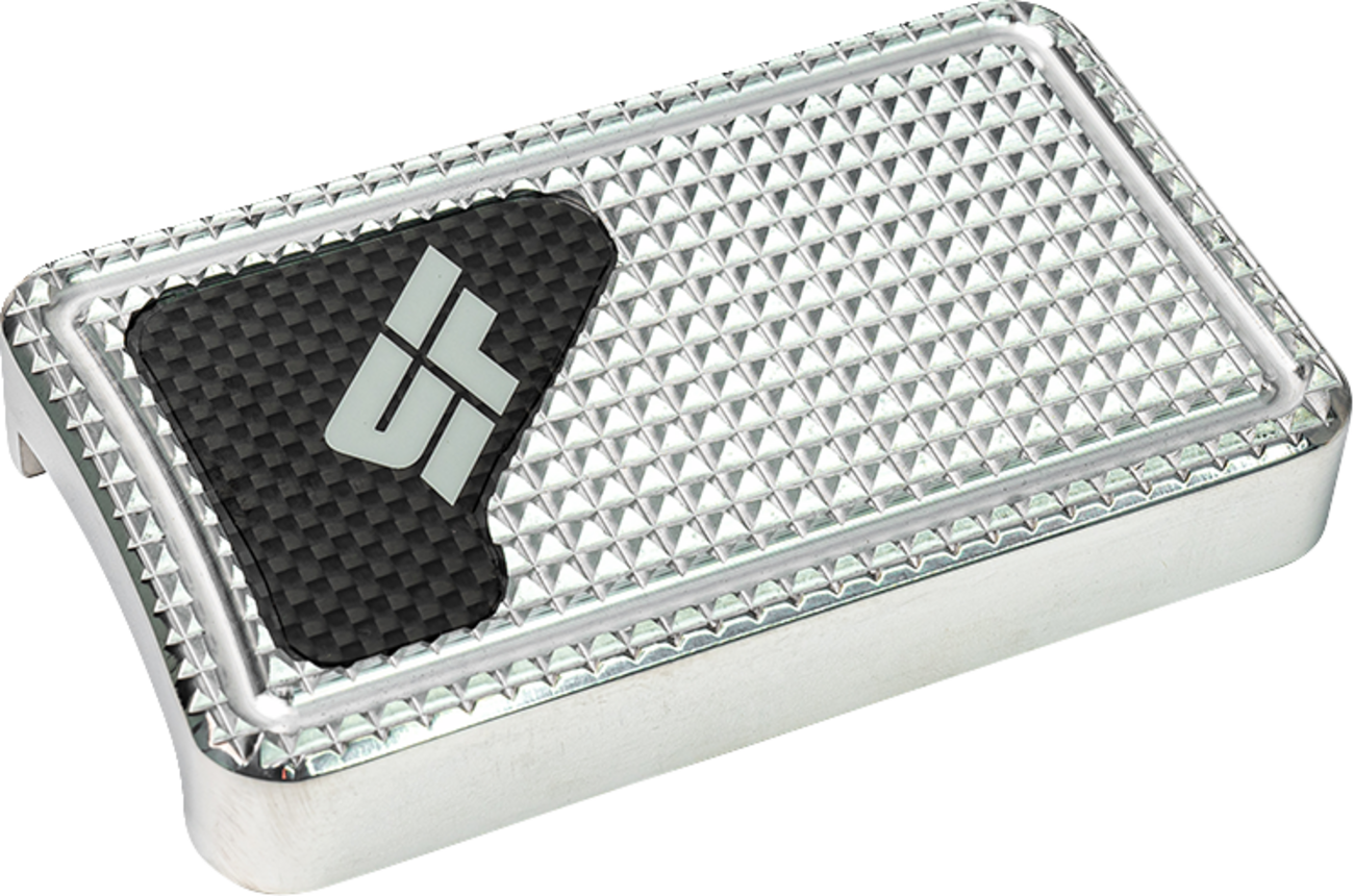 SLYFOX Touring Brake Pedal with Carbon Fiber Insert - Black Polished SF-902-00-2