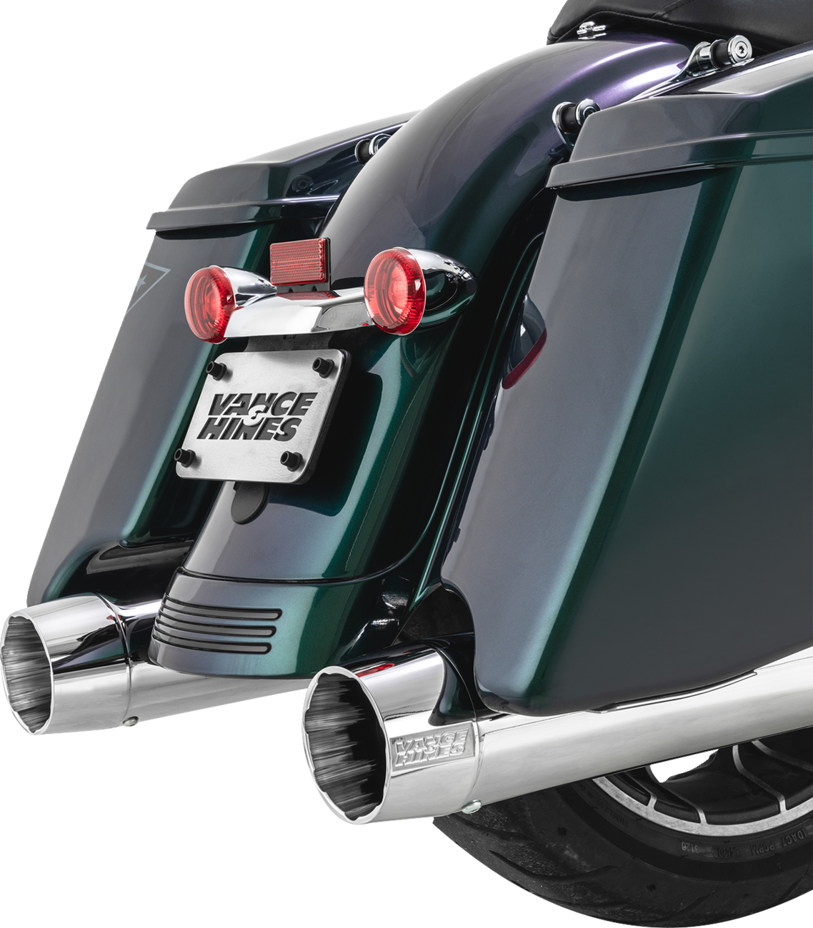 Vance & Hines Blackbird 450 Slip-On Mufflers - Chrome Part 16792 for Milwaukee Eight Engines