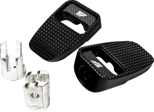SLYFOX Foot Pegs - Black Anodized - Front SF-904-01-1