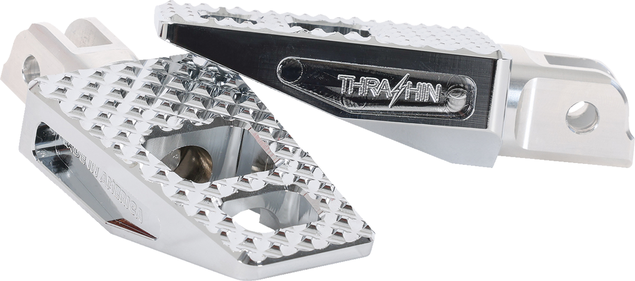 THRASHIN SUPPLY CO. P-54 Foot Pegs - Front - Chrome TSC-2020-3-SF
