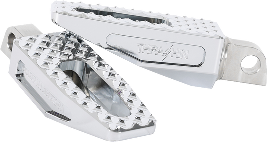 THRASHIN SUPPLY CO. Slim P-54 Foot Pegs - Front/Rear - Chrome TSC-2021-3-D