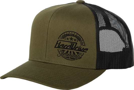 Harddrive Emblem Hat Black and OD Green by HARDDRIVE - Part #800-0210