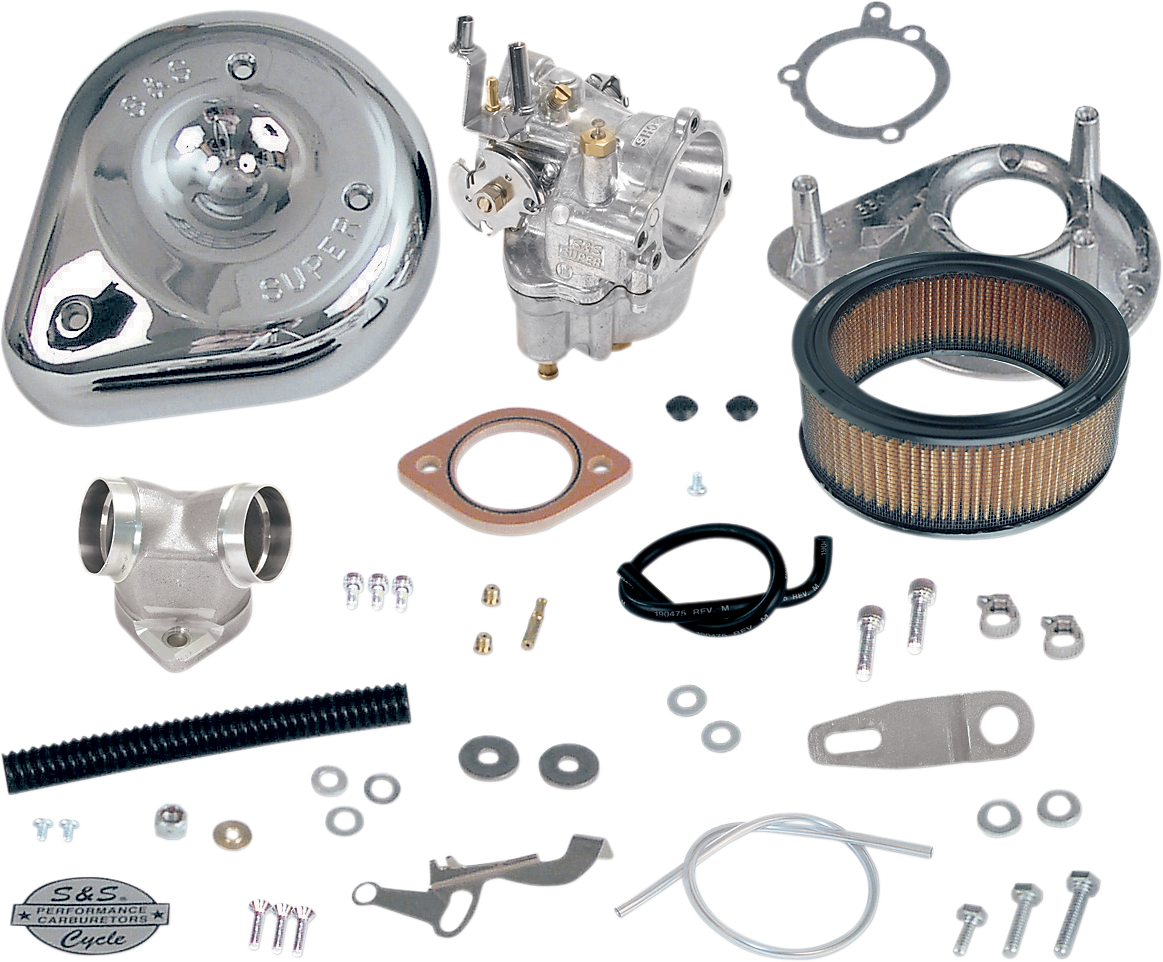 S&S CYCLE Super E Carburetor Kit with Manifold for Harley Sportster 11-0470