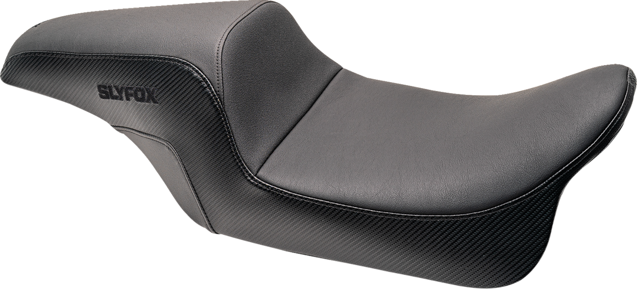 SLYFOX Drifter Seat with Carbon Fiber Sides and Smooth Vinyl Upholstery - Model 0801-1614
