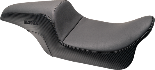 SLYFOX Drifter Seat with Carbon Fiber Sides and Smooth Vinyl Upholstery - Model 0801-1614