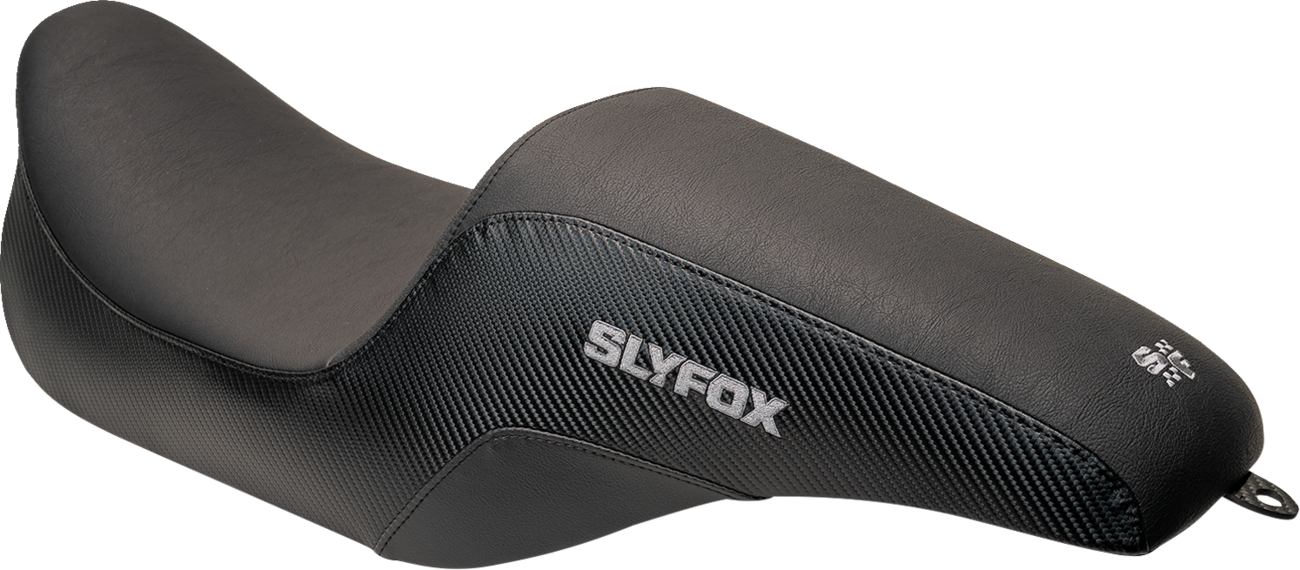 SLYFOX Drifter Seat Gray Logo with Carbon Fiber Sides - Compatible with FL '08-'23 - Part #0801-1615