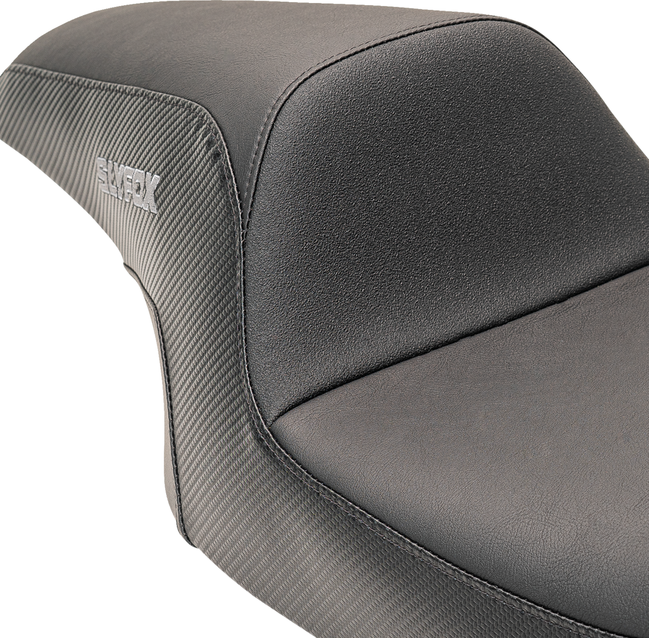 SLYFOX Drifter Seat Gray Logo with Carbon Fiber Sides - Compatible with FL '08-'23 - Part #0801-1615