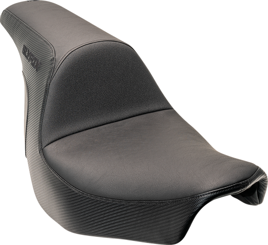 SLYFOX Lowrider Drifter Seat for FXLR/FLSB '18-'24 with Carbon Fiber Side Accents and Smooth Vinyl Finish