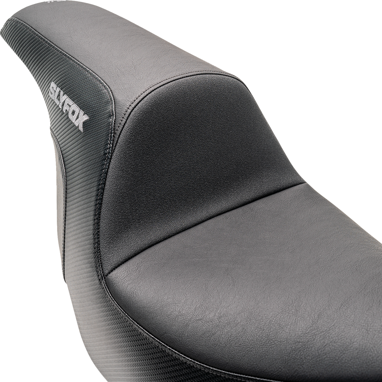 SLYFOX Lowrider Drifter Seat for FXLR/FLSB '18-'24 | Gray Logo, Smooth Vinyl, Carbon Fiber Accents - Part No. 0802-1590