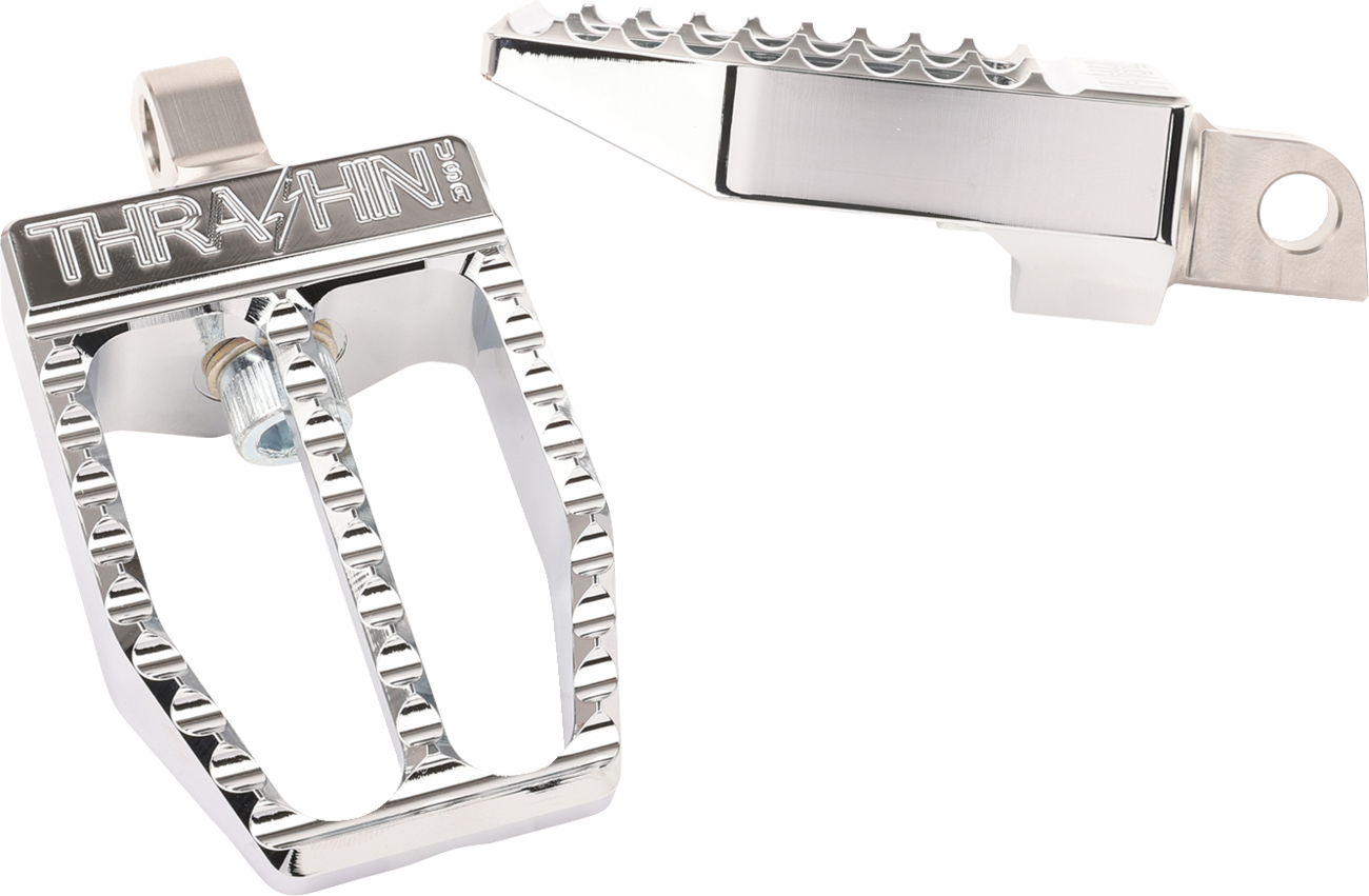 THRASHIN SUPPLY CO. Militant Foot Pegs - Front/Rear - Chrome TSC-2019-3-D