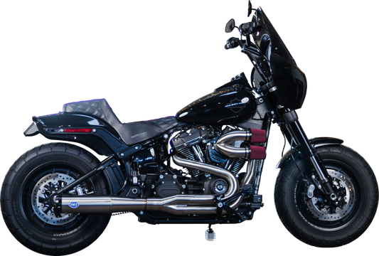 S&S CYCLE 2-into-1 Superstreet Exhaust System - Brushed Stainless Steel 550-1099