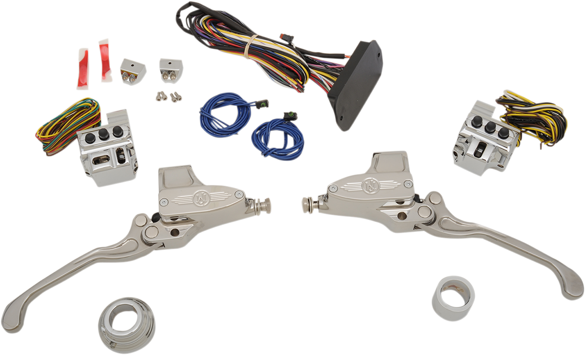 PERFORMANCE MACHINE (PM) CAN-Bus Handlebar Control Kit - Hydraulic - 9/16" Master Cylinder - Chrome 0062-4025-CH
