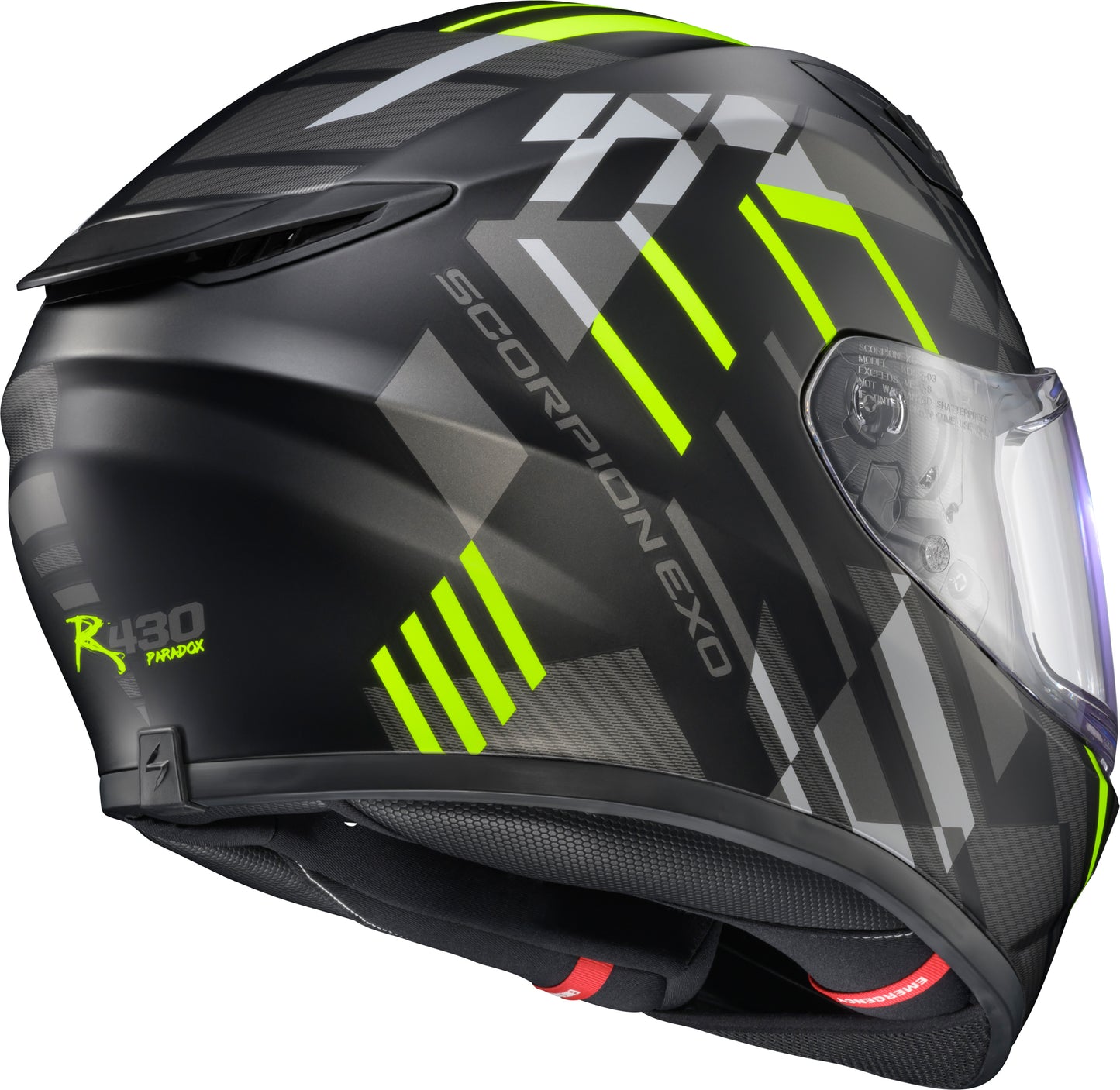 Scorpion EXO Exo R430 Full Face Helmet Paradox Hi Viz Medium