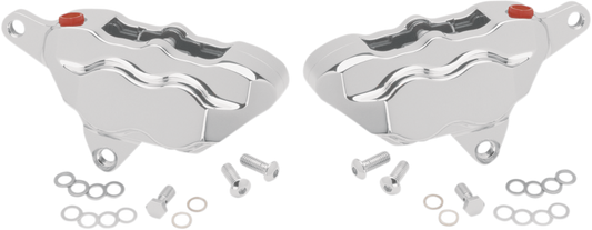 HAWG HALTERS 4-Piston Caliper - Dual Disc - Front - Chrome FKDDCC550