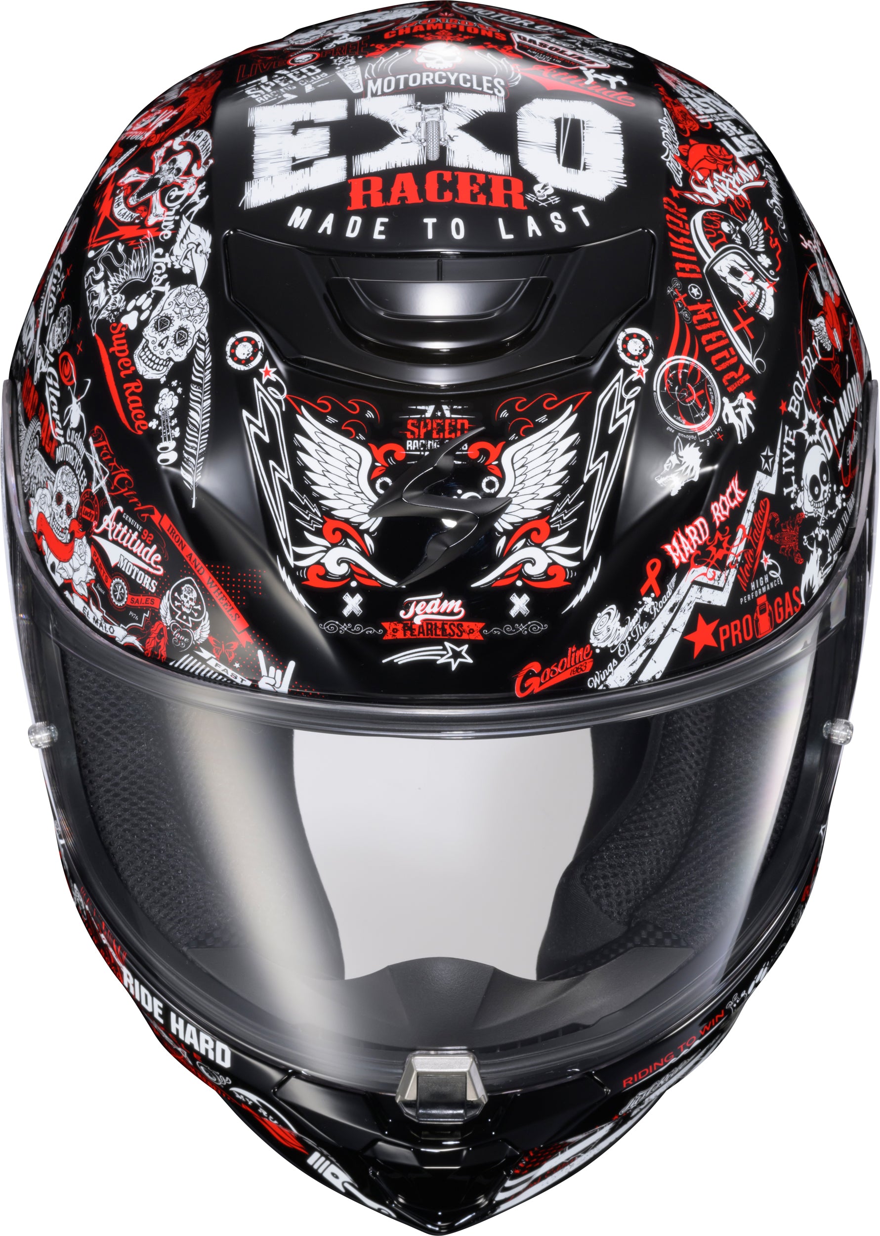 Scorpion EXO Exo R330 Full Face Helmet Shake 2 Red Large