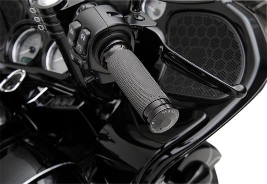 PERFORMANCE MACHINE (PM) Contour Renthal Wrapped Grips - TBW - Black 0063-2020-B