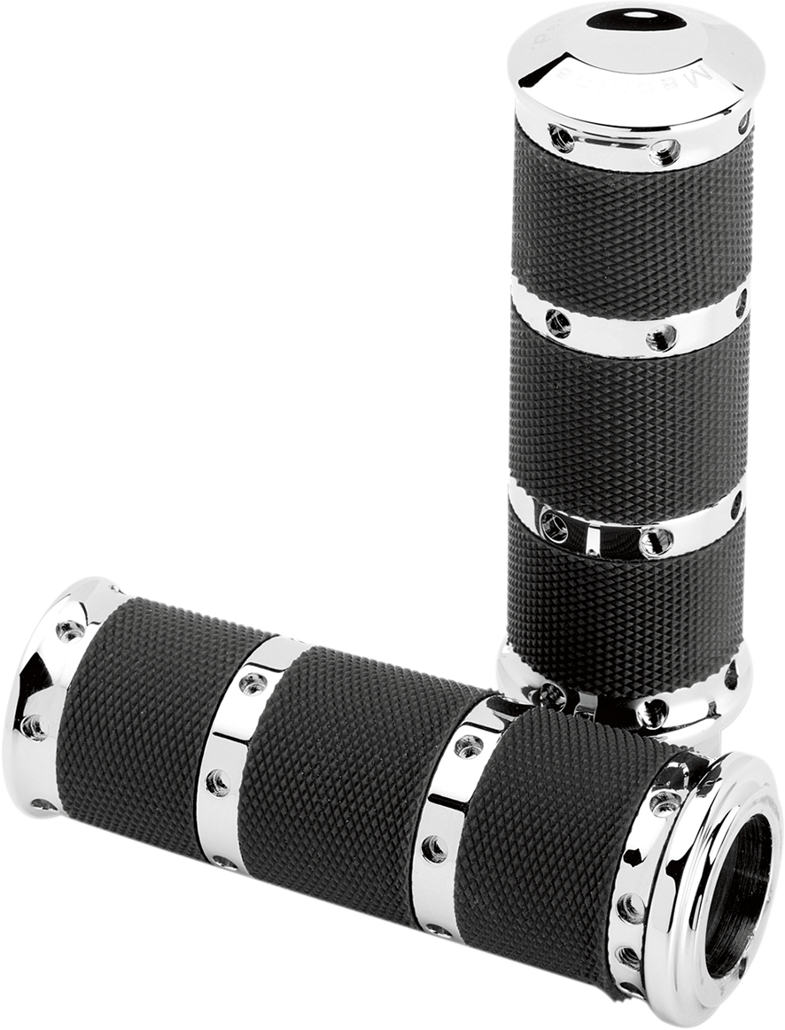 PERFORMANCE MACHINE (PM) Contour XL Renthal Wrapped Grips - Cable - Black 0063-2010-B