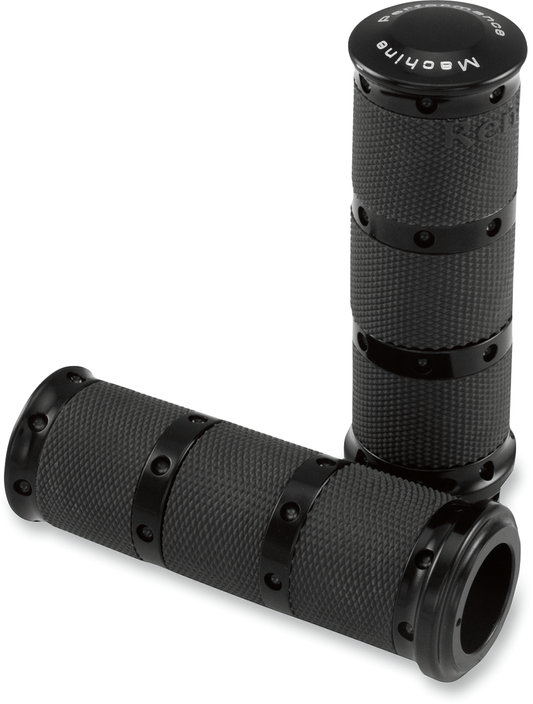 PERFORMANCE MACHINE (PM) Contour XL Renthal Wrapped Grips - Cable - Chrome 0063-2010-CH