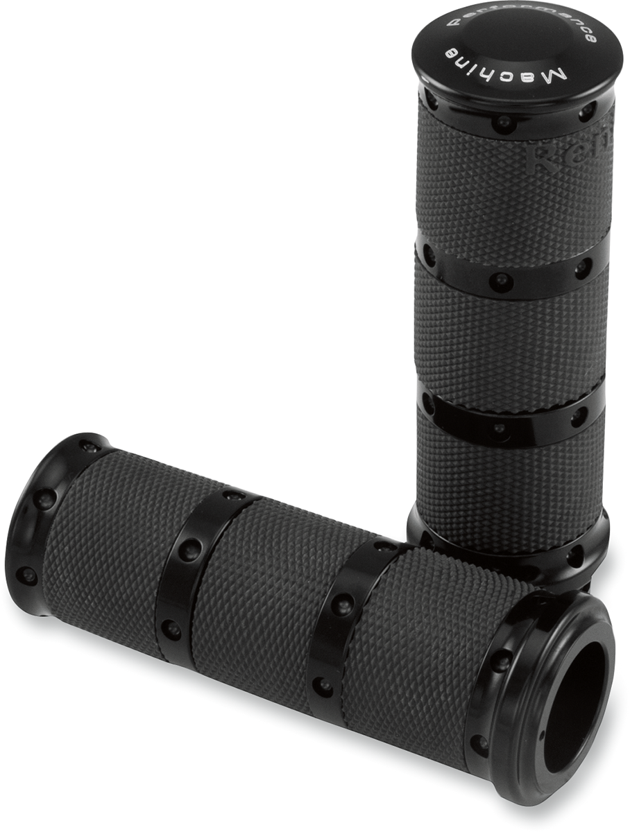 PERFORMANCE MACHINE (PM) Contour XL Renthal Wrapped Grips - TBW - Black 0063-2018-B