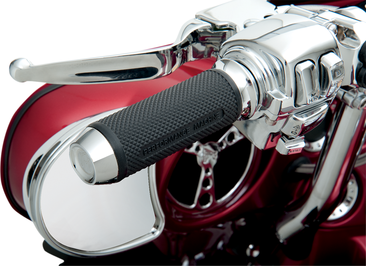 PERFORMANCE MACHINE (PM) Elite Custom Grips - TBW - Chrome 0063-2028-CH