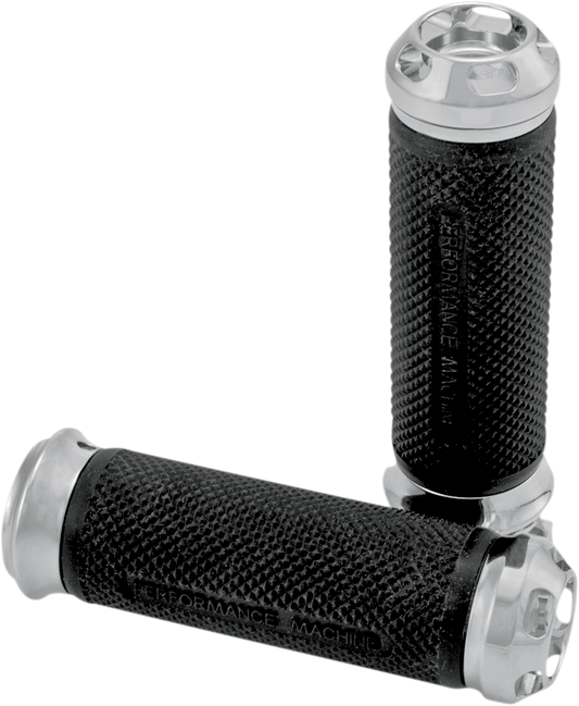 PERFORMANCE MACHINE (PM) Elite Apex Custom Grips - Cable - Chrome 0063-2043-CH