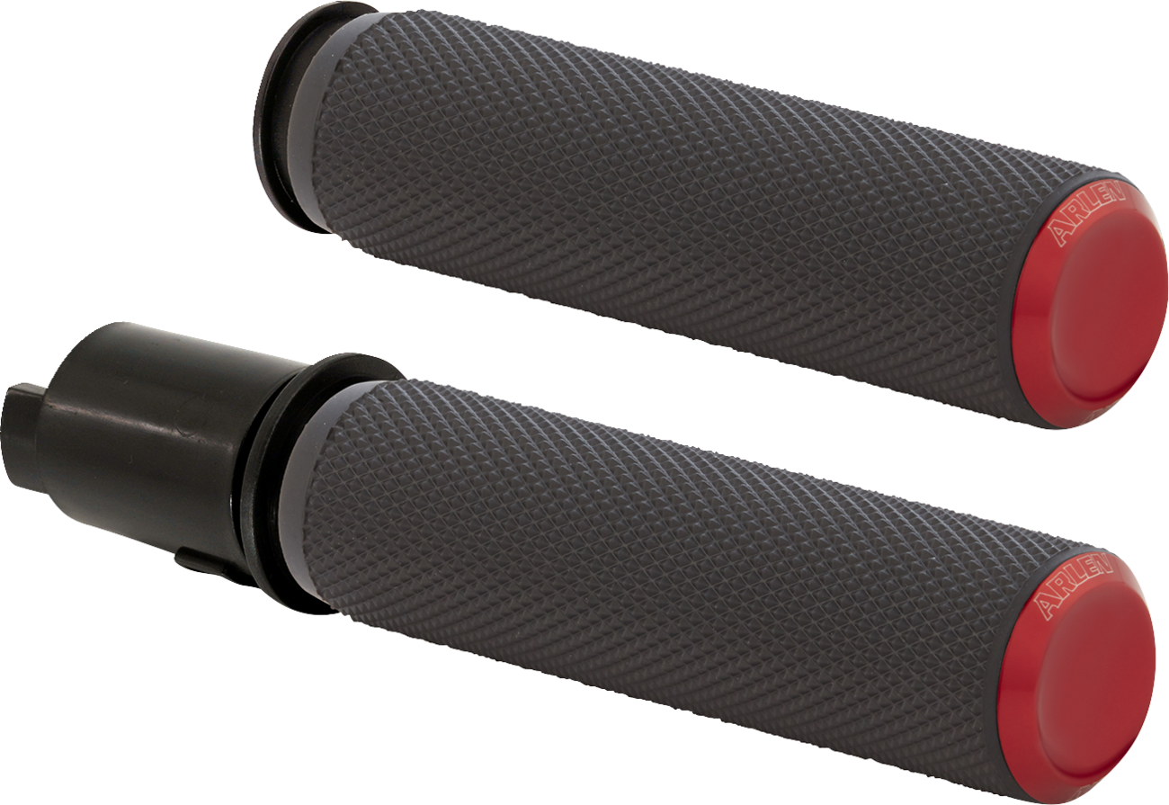 ARLEN NESS Knurled Grips - TBW - Red 500-055