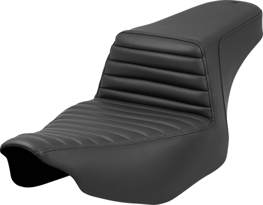 SADDLEMEN Step-Up Seat Tuck-n'-Roll Black for Harley FL 2023-2024 (Part #823-07-171)