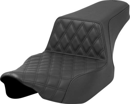 SADDLEMEN Step-Up Seat with Front Lattice Stitch for Harley FL 2023-2024, Part 823-07-172
