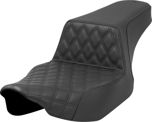 SADDLEMEN Step-Up Front Lattice Stitch Seat for FL '23-'24 with Ultra-Foam and Gel-Core Technology
