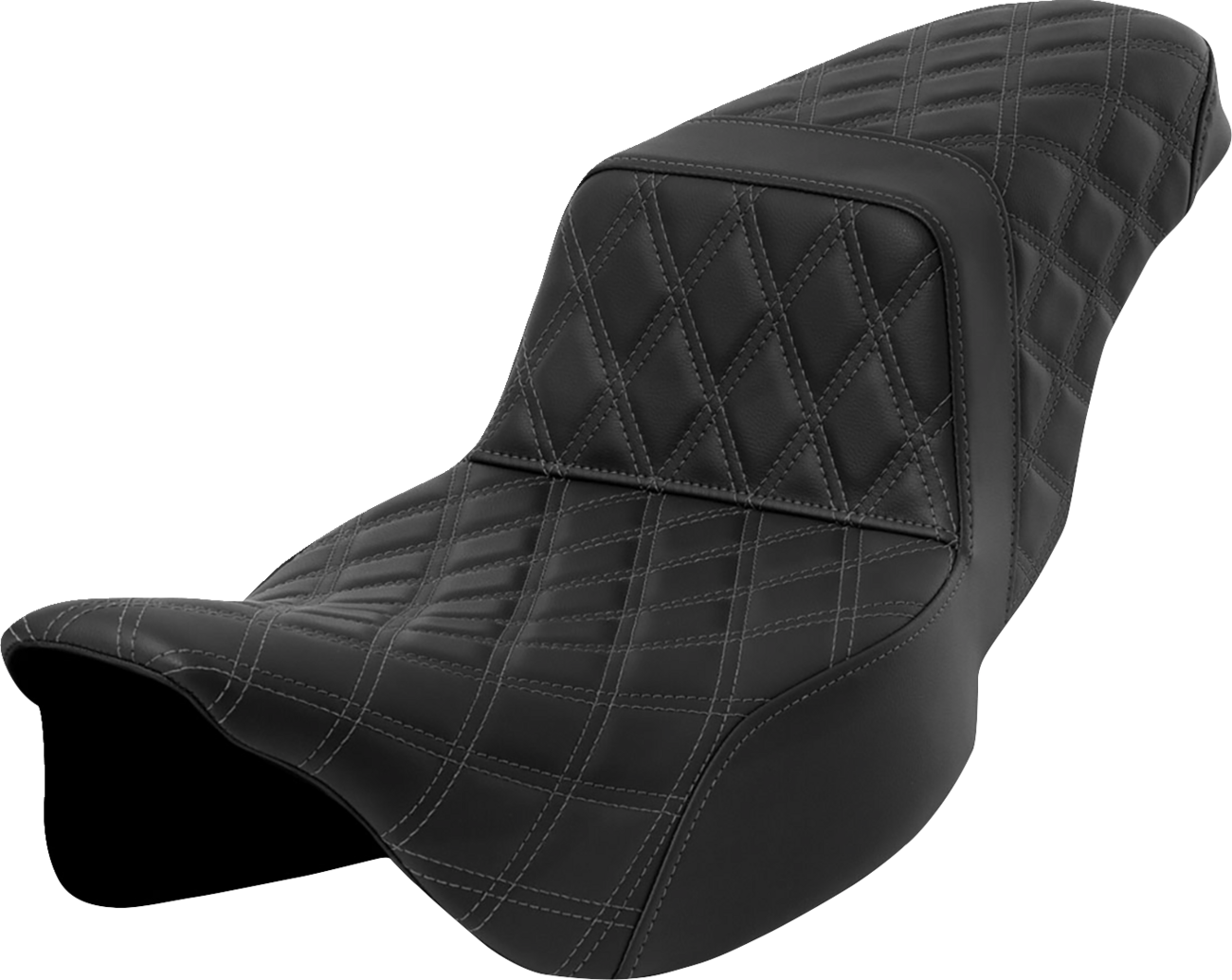 SADDLEMEN Step-Up Seat with Lattice Stitch for FLH/FLT 2008-2023 - Part 808-07E-17502