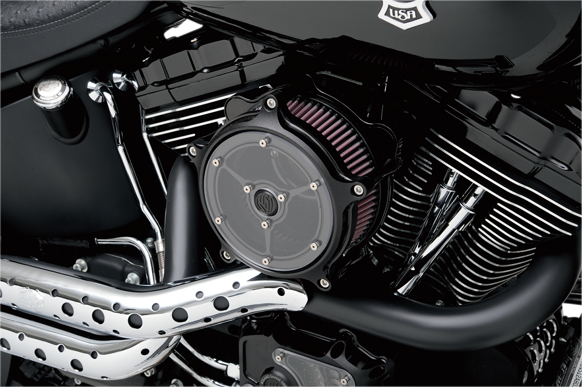 S&S CYCLE Super Stock™ Stealth Air Cleaner Kit - Black 170-0058
