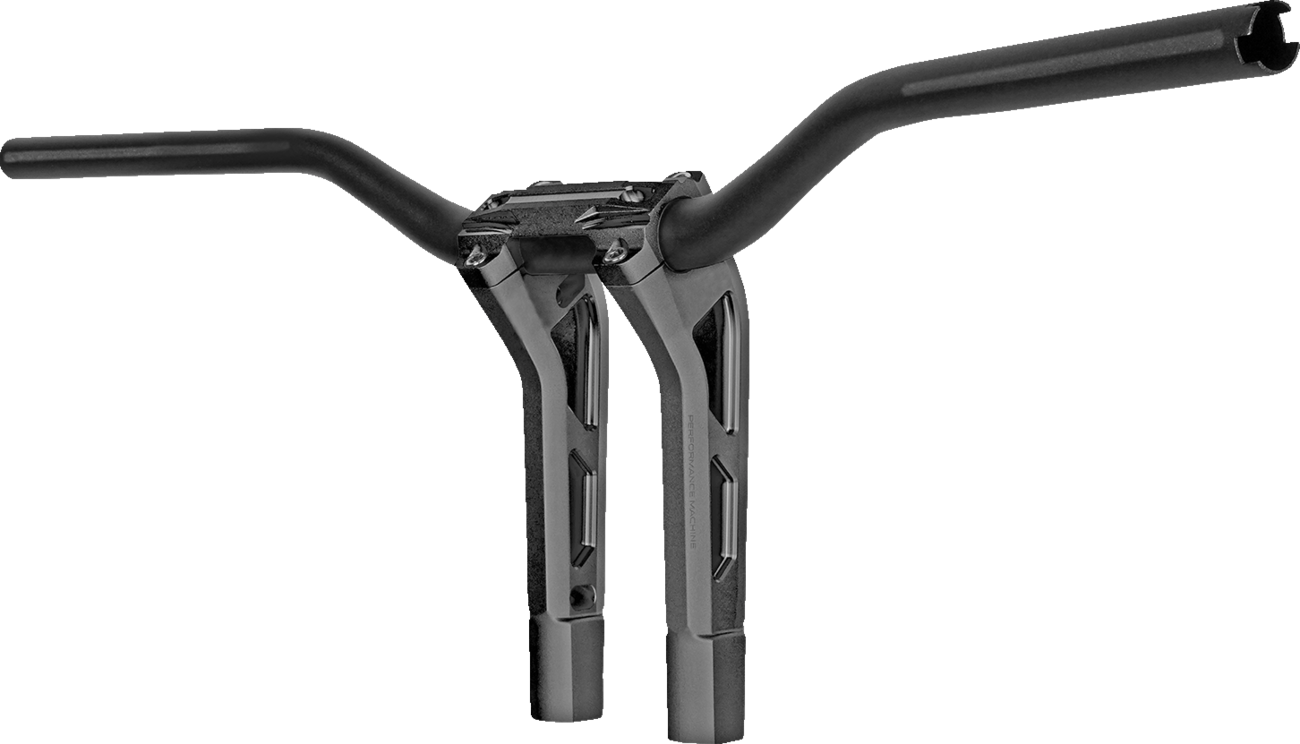 PERFORMANCE MACHINE (PM) Phatbar & Riser Kit - Internal Wiring - 9" - Black Ops 0208-2195M-SMB