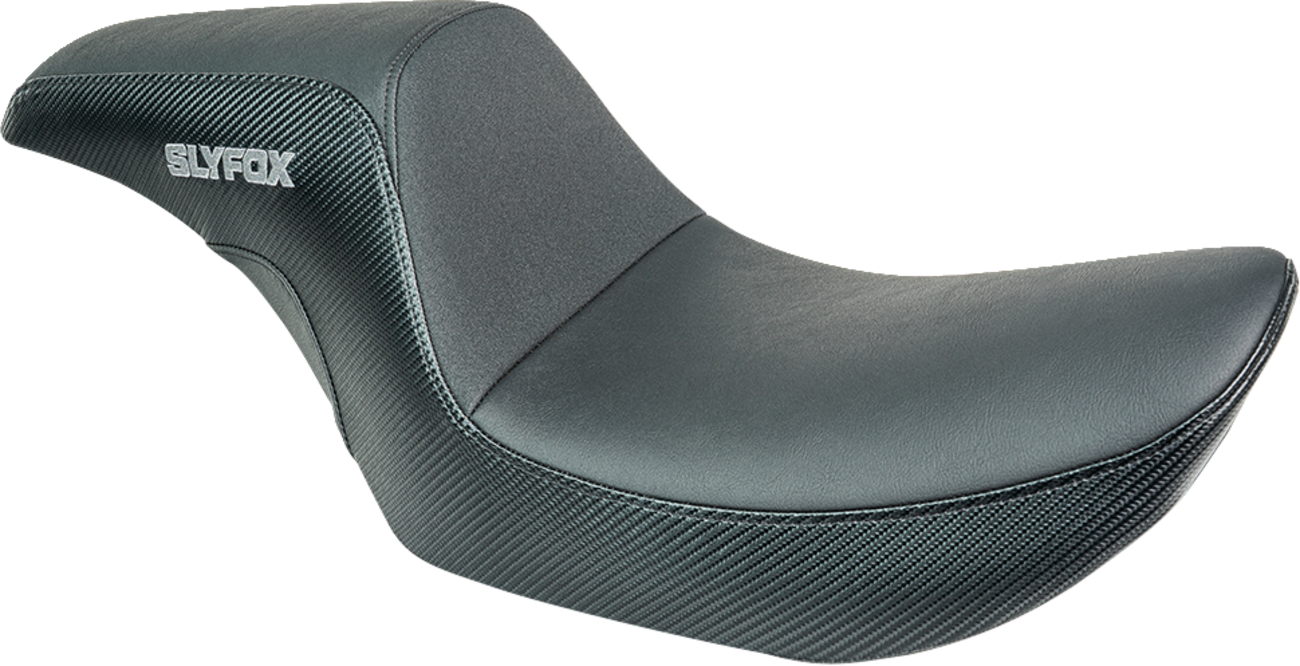SLYFOX Drifter Seat Gray Logo with Black Vinyl for FXR '82-'00 – SlyFox4681B