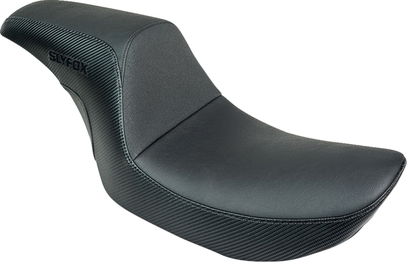 SLYFOX Drifter Seat - Black Vinyl with Logo for FXR '82-'00 | Model SlyFox4681A
