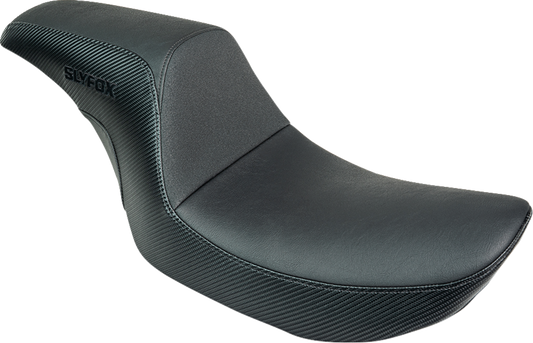 SLYFOX Drifter Seat - Black Vinyl with Logo for FXR '82-'00 | Model SlyFox4681A