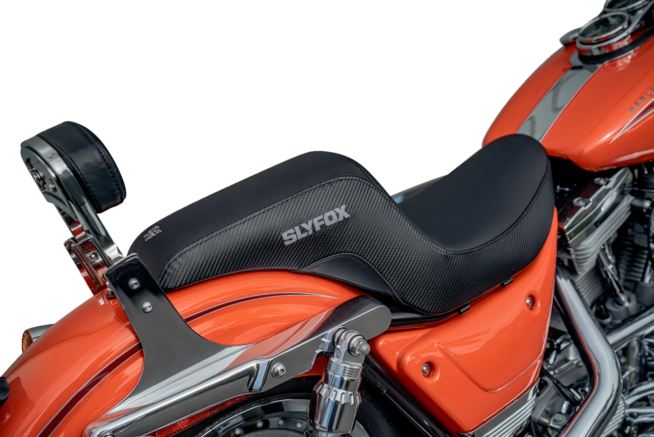 SLYFOX Drifter Seat Gray Logo with Black Vinyl for FXR '82-'00 – SlyFox4681B