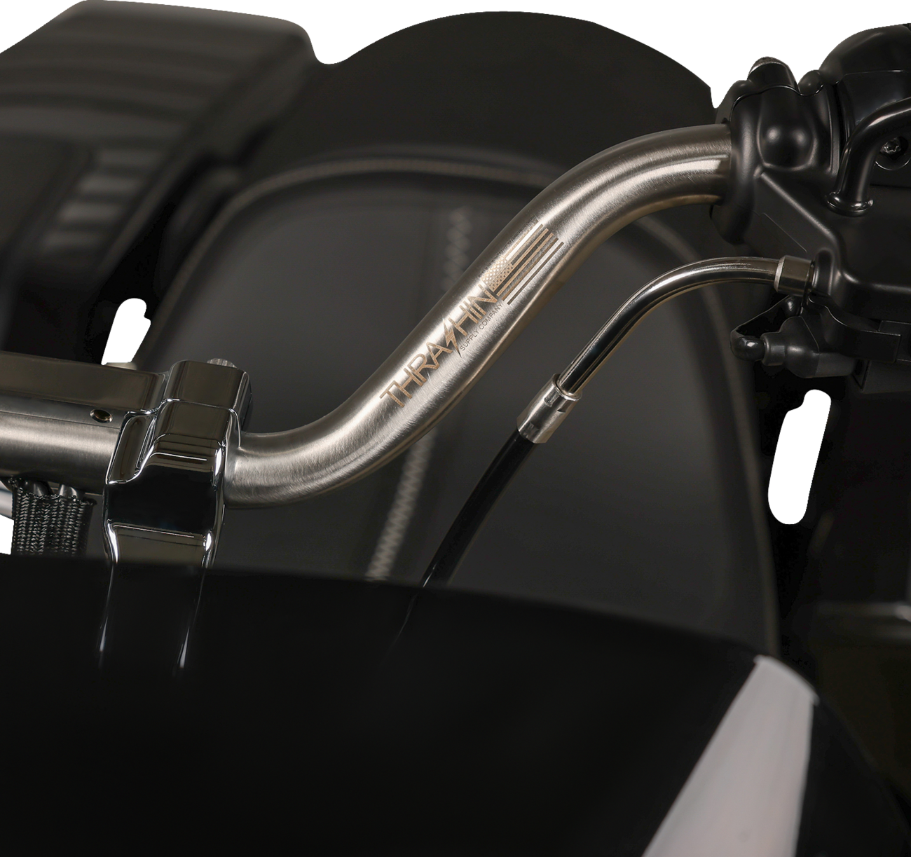 THRASHIN SUPPLY CO. 1" Handlebar - High Bend - Stainless Steel TSC-2715-0