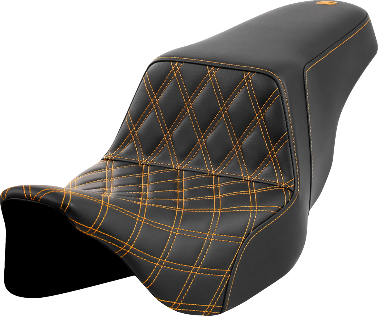 SADDLEMEN Step-Up Front Seat with Lattice Stitch for Harley FLH/FLT 2008-2023 - Part 808-07B-17207