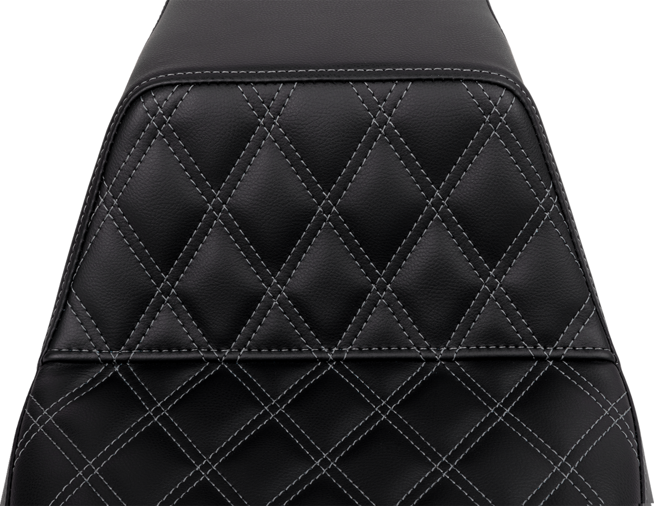 SADDLEMEN Step-Up Front Seat with Lattice Stitch - Dark Gray Stitch for Harley FLH/FLT 2008-2023 (Part #808-07B-17202)