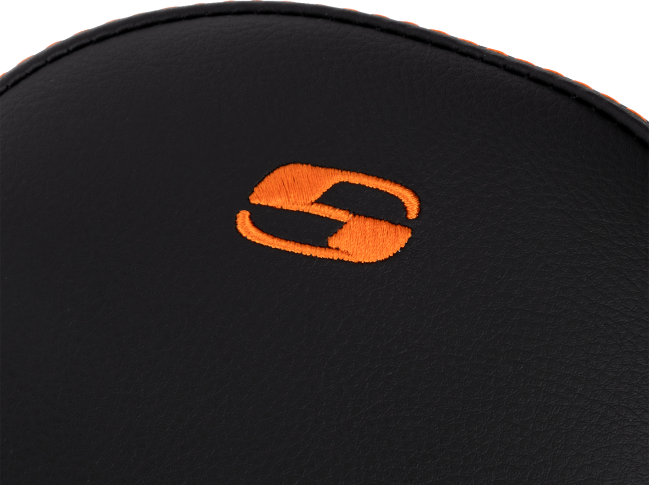 SADDLEMEN Step-Up Front Seat with Lattice Stitch - Orange Stitch for FLH/FLT 2008-2023, Part 808-07B-17203